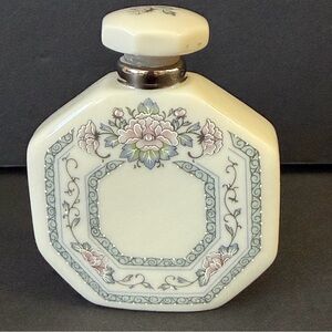 Lenox Charleston Perfume Bottle Floral Pink Blue Romantic Octagonal Delicate